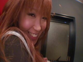 Nasty Japanese young woman Rubs Her Clit Before Peeing in a Bar Toilet | xHamster