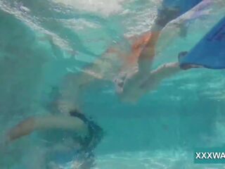 Super Brunette streetwalker Candy Swims Underwater, sex movie 32