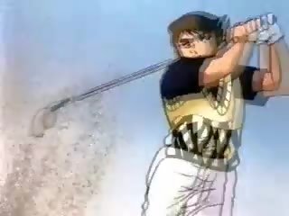 Anime i dashur shembur për t'u dukur stil në the golf fushë