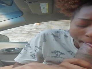 Public Blowjob in Car from Black Amateur Step Mom: adult movie 4e