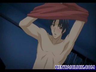 Anime strokes and gets his tight ass fucked