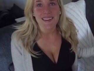 Bewitching Blonde MILF with Nice Milky Cleavage: Free HD sex video f8