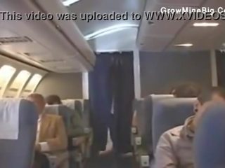 Stewardess and Japanese boys fuck on plane