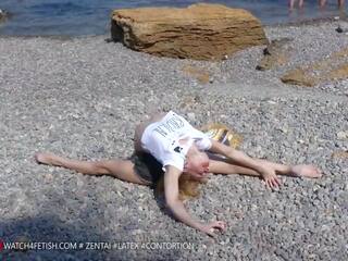 Day at the Sea with Contortion Star Tatjana: Free adult movie 7d