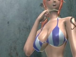 Slutty hentai redhead blowing a large member