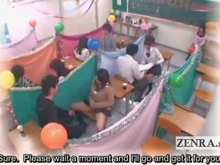 Subtitled japan schoolgirls kelas masturbation cafe