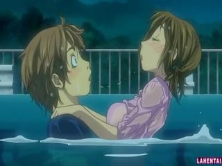 Hentai diva Making Out In The Pool And Gets Fucked