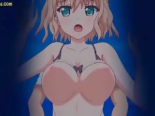 Remaja anime perempuan penyayang lama gemuk zakar/batang