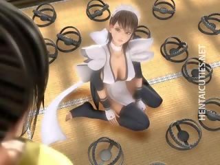 Kinky 3d animen piga sugande pecker