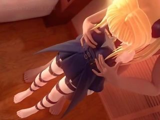 Nedves anime sweetie punci vert kemény -ban ágy