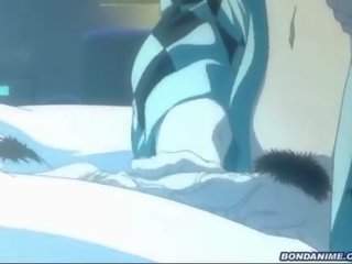 Un durmiendo hentai nena toma un eje y un bukkake